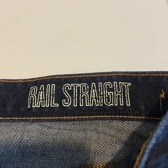 Madewell Rail Straight Jeans Mens 30x34 Blue Dark Wash Denim Straight Leg Pant - Picture 4 of 10